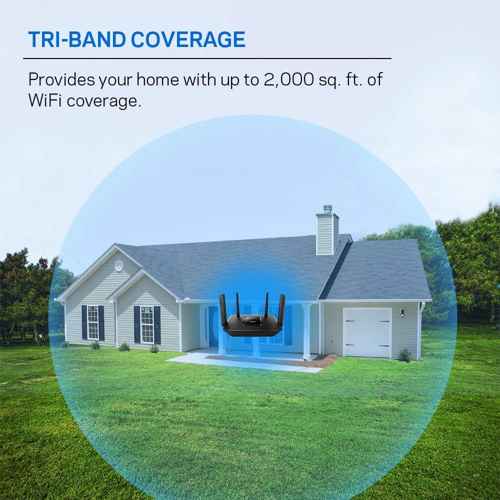 Linksys EA8300 Max-Stream AC2200 – Tri-Band WLAN-Router | Highspeed, MU-MIMO