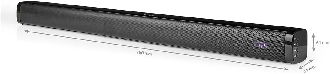 NEDIS Soundbar 2.0 – 40W – DSP – HDMI ARC, Optisch, AUX, USB – Schwarz