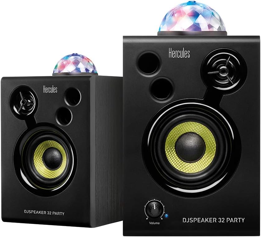Hercules DJSpeaker 32 Party – 2x 15W Aktivlautsprecher mit LED