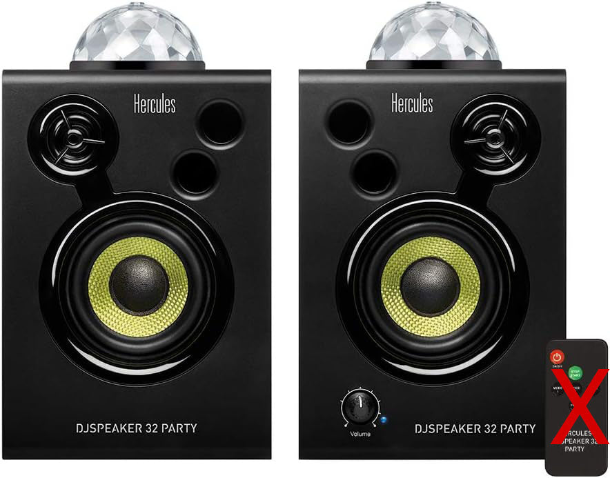 Hercules DJSpeaker 32 Party – 2x 15W Aktivlautsprecher mit LED