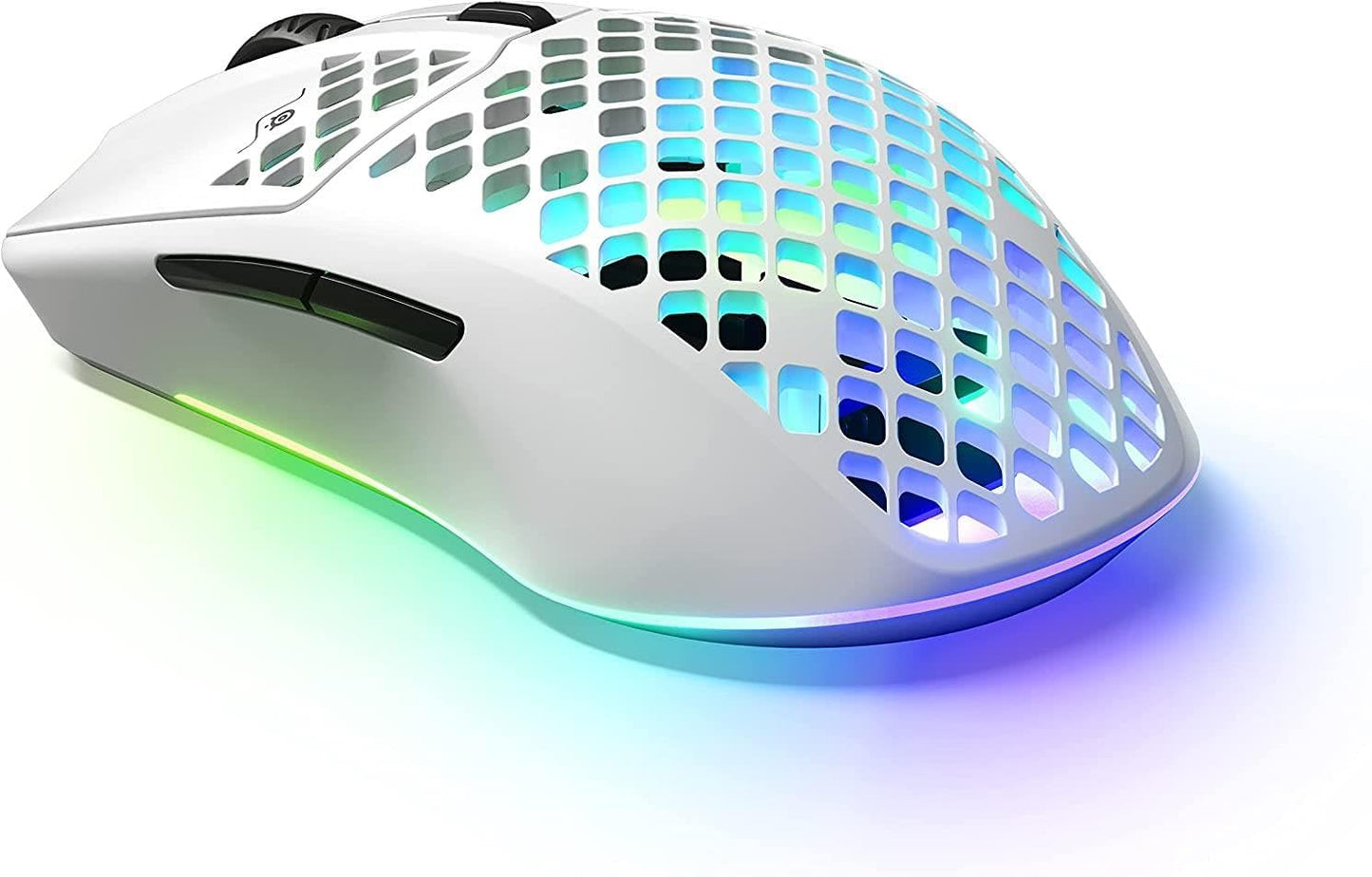 SteelSeries Aerox 3 Wireless – RGB Gaming-Maus – Snow Weiß