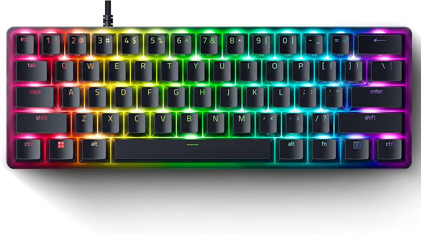Razer Huntsman Mini V2 – 60 % Gaming-Tastatur mit optischen Switches – Schwarz