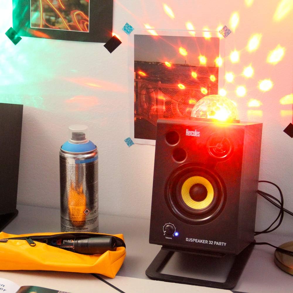 Hercules DJSpeaker 32 Party – 2x 15W Aktivlautsprecher mit LED