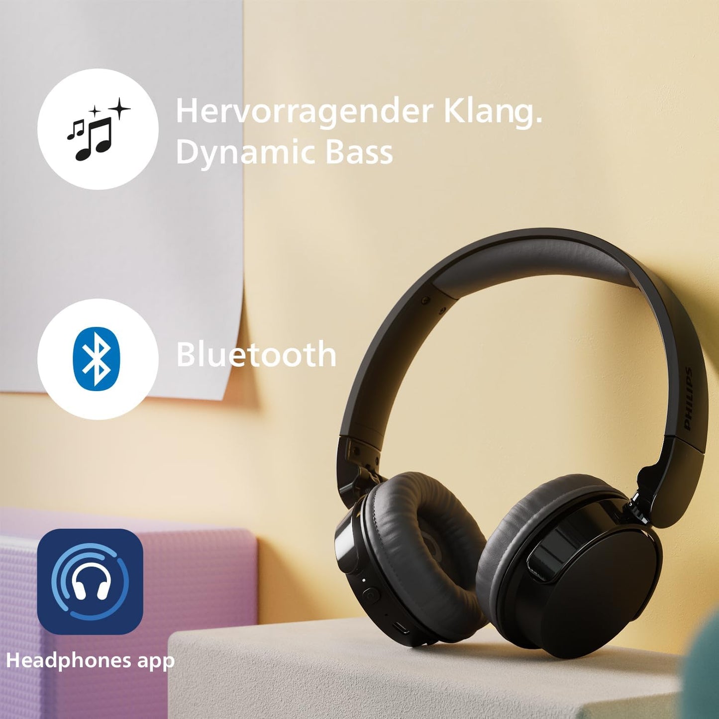 Philips TAH3209BK – Series 3000 On-Ear Bluetooth Kopfhörer