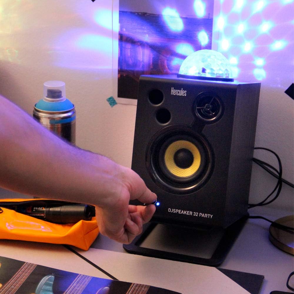 Hercules DJSpeaker 32 Party – 2x 15W Aktivlautsprecher mit LED