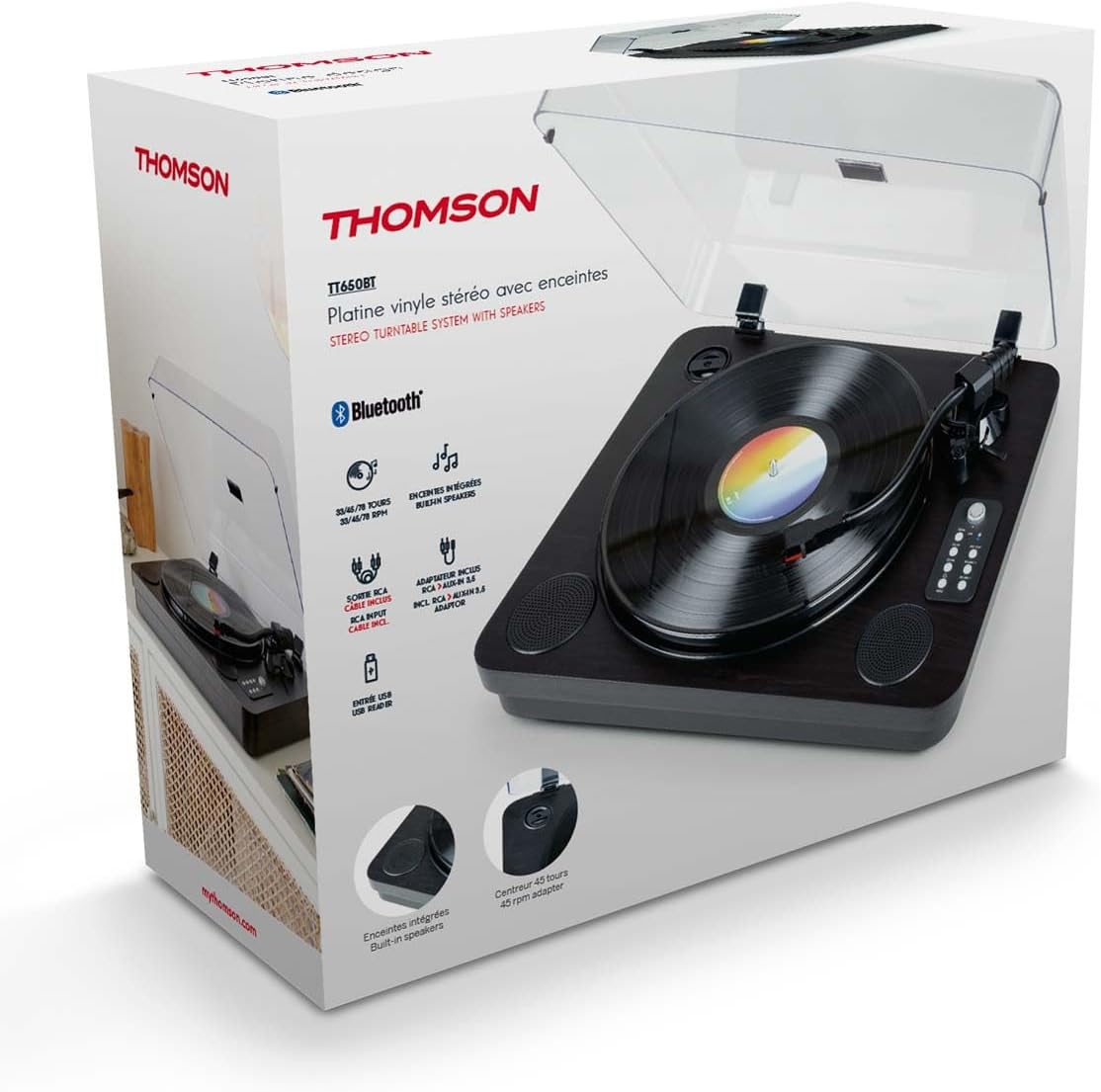 THOMSON TT650BT – Bluetooth-Plattenspieler mit Direktantrieb