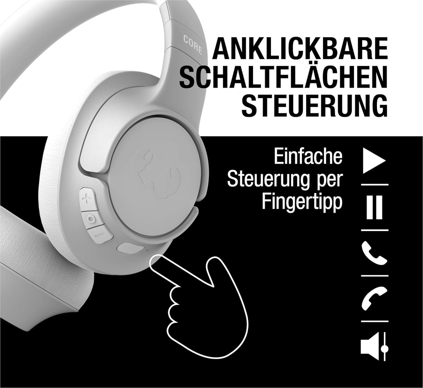 Fresh 'n Rebel Clam Core Bluetooth Over-Ear Kopfhörer – Weiß