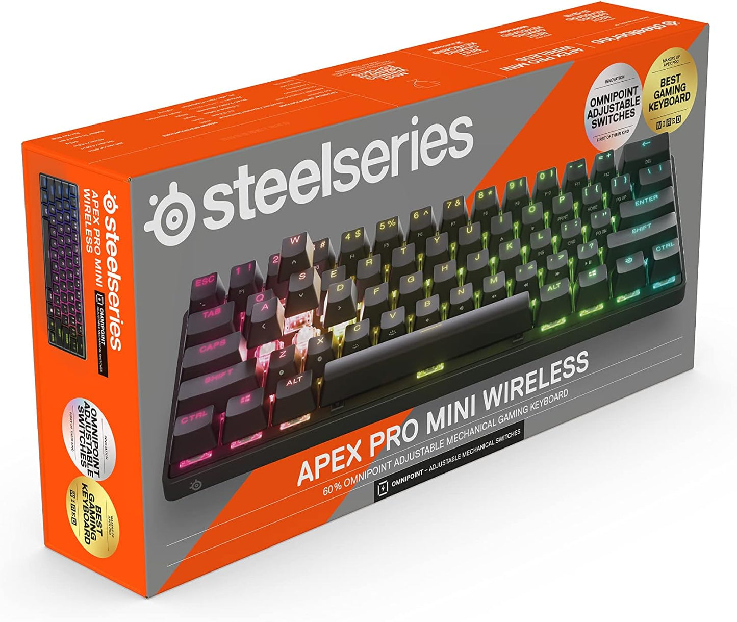 SteelSeries Apex Pro Mini Wireless – HyperMagnetic – QWERTY US