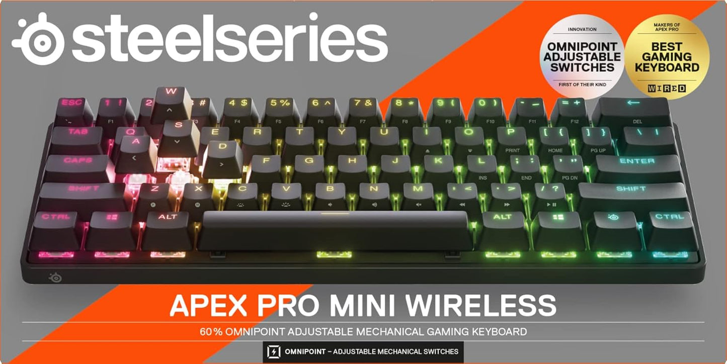 SteelSeries Apex Pro Mini Wireless – HyperMagnetic – QWERTY US