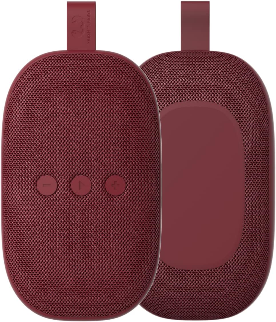 Fresh’nRebel Bold X Bluetooth-Lautsprecher – Ruby Red Ultra Flach & Wasserdicht