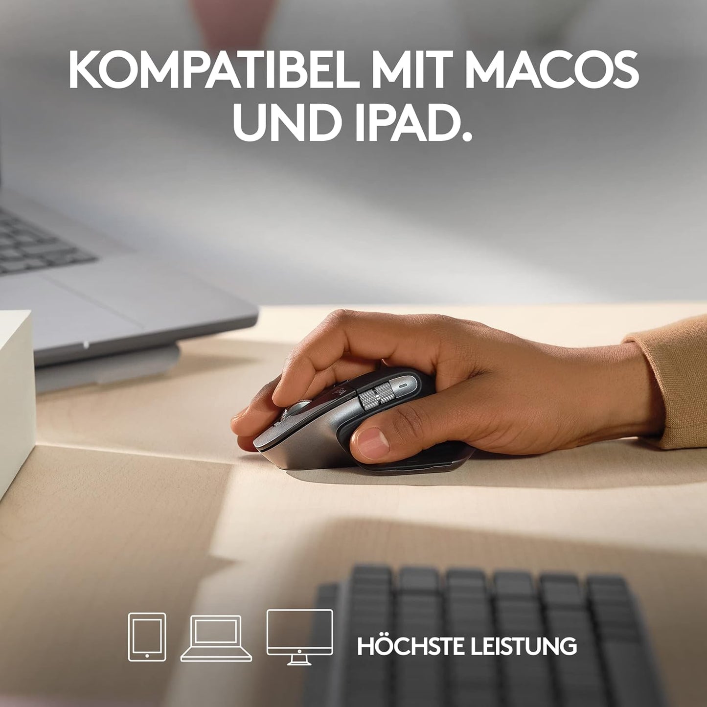 Logitech MX Master 3S für Mac – Bluetooth-Maus – Space Grey