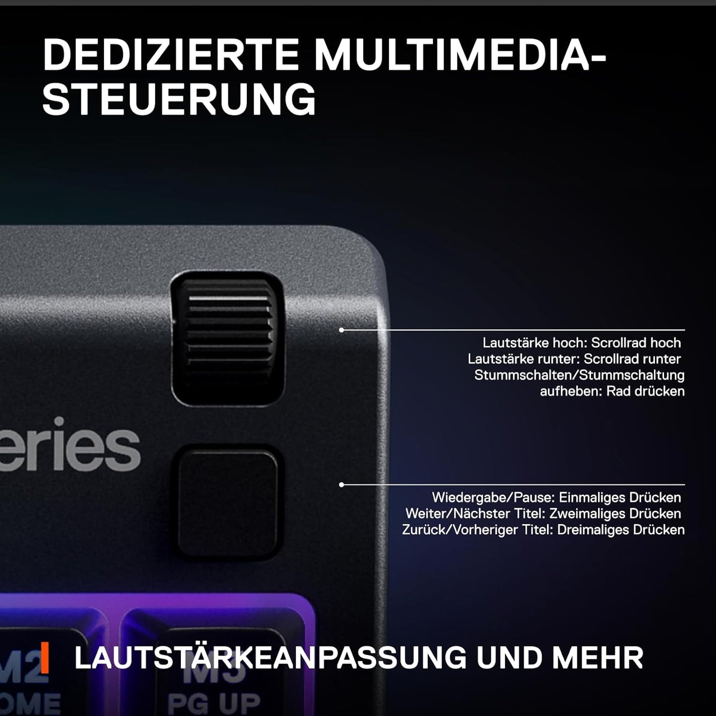 SteelSeries Apex 3 TKL – RGB Gaming-Tastatur – QWERTY US