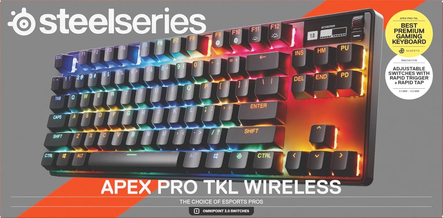 SteelSeries Apex Pro TKL Wireless Gen 3 – QWERTY US – HyperMagnetic