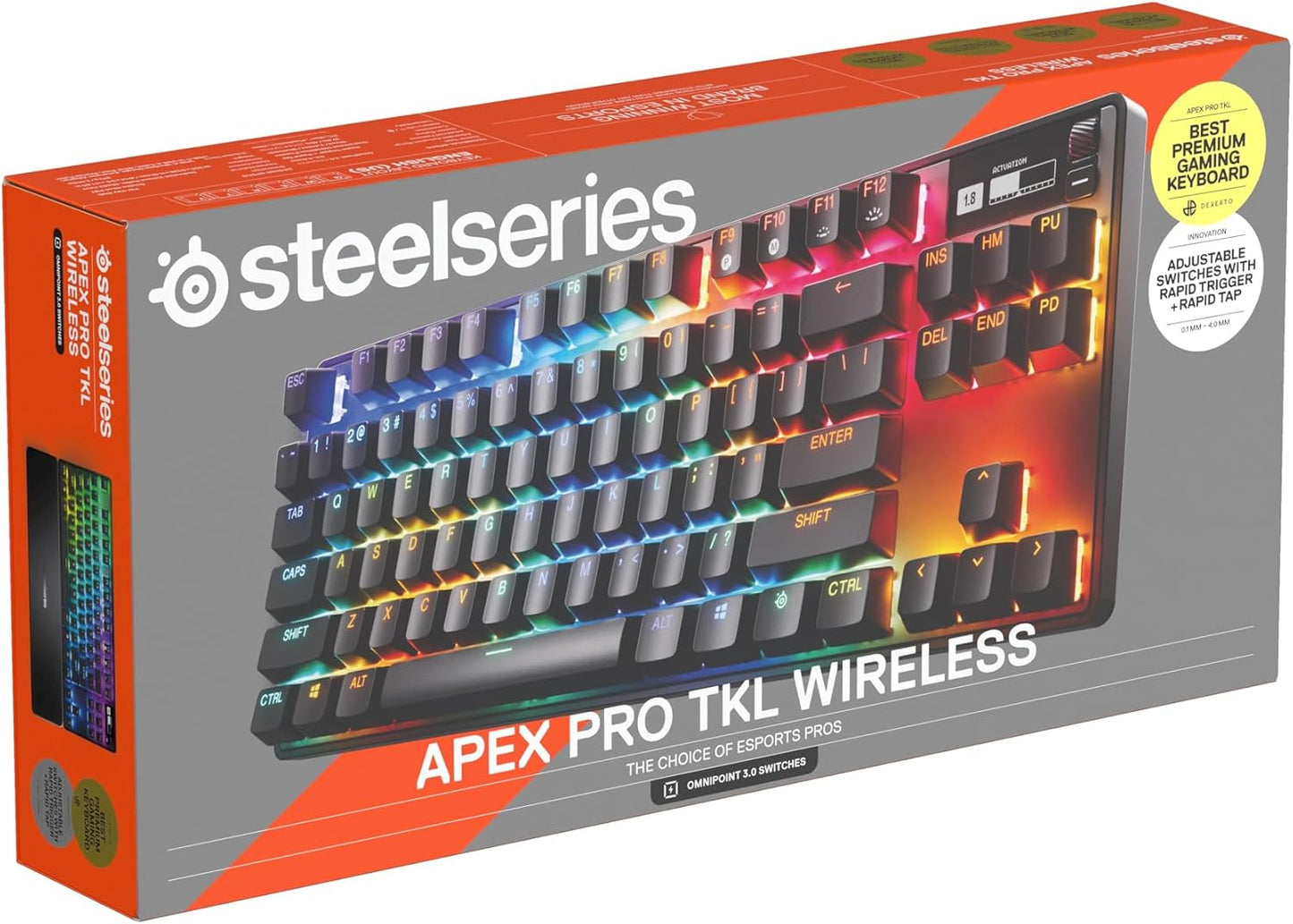 SteelSeries Apex Pro TKL Wireless Gen 3 – QWERTY US – HyperMagnetic
