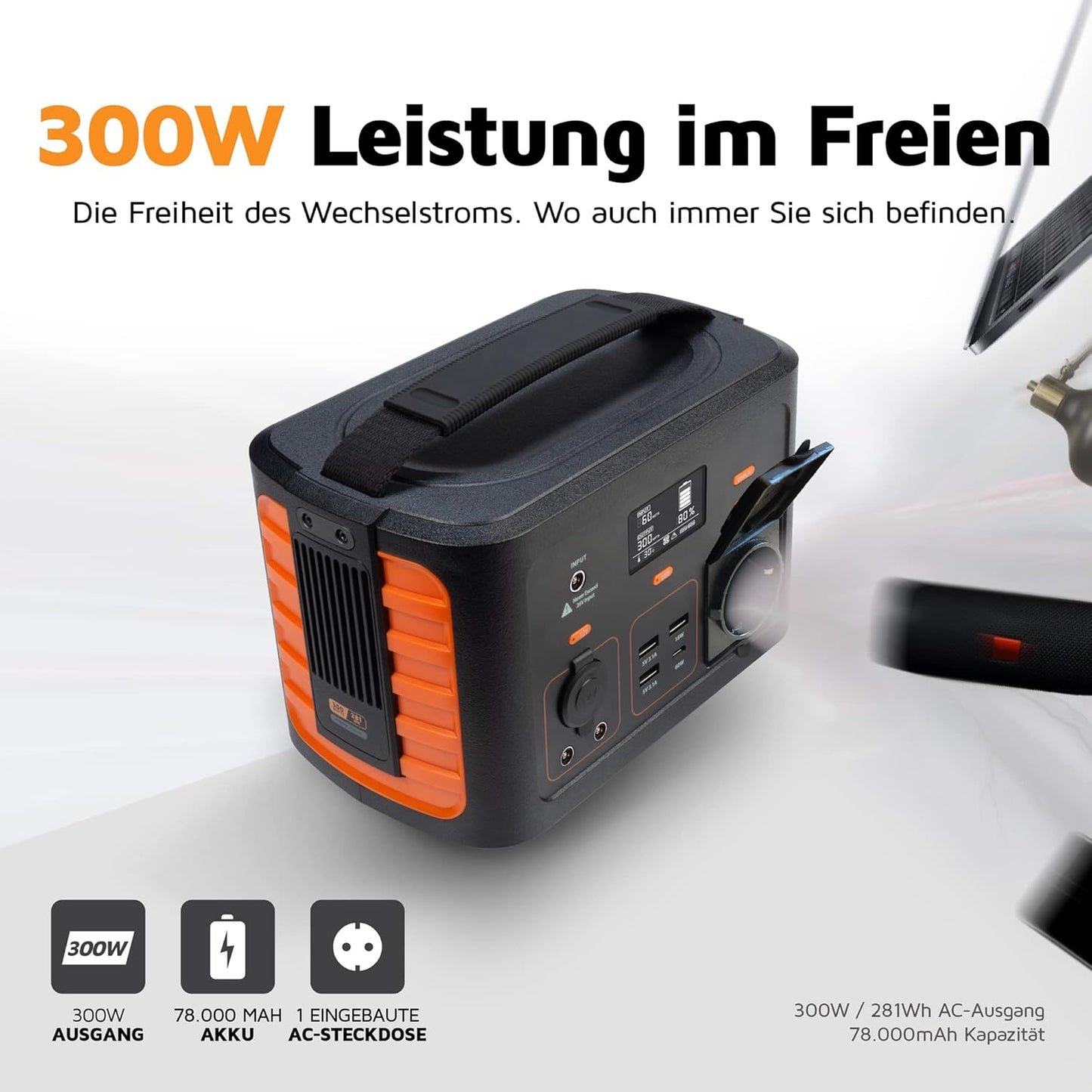 Xtorm Portable Power Station 300 – 300W AC, USB-C 60W, 12V – Wie Neu