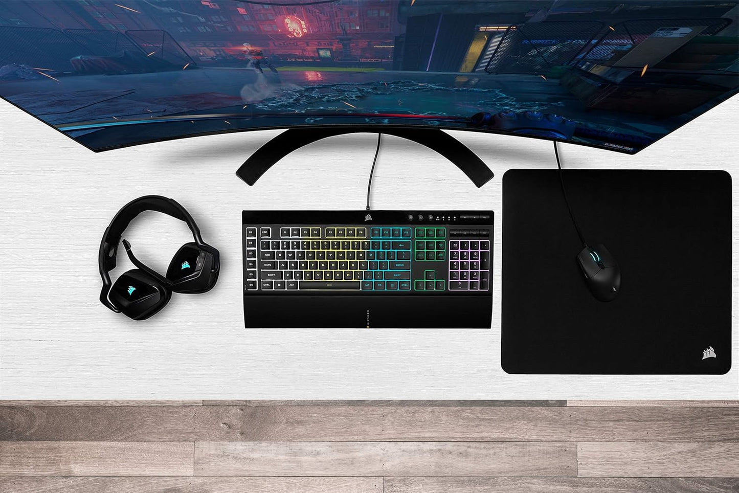 Corsair K55 RGB Pro – Gaming-Tastatur – QWERTY US – RGB Beleuchtung