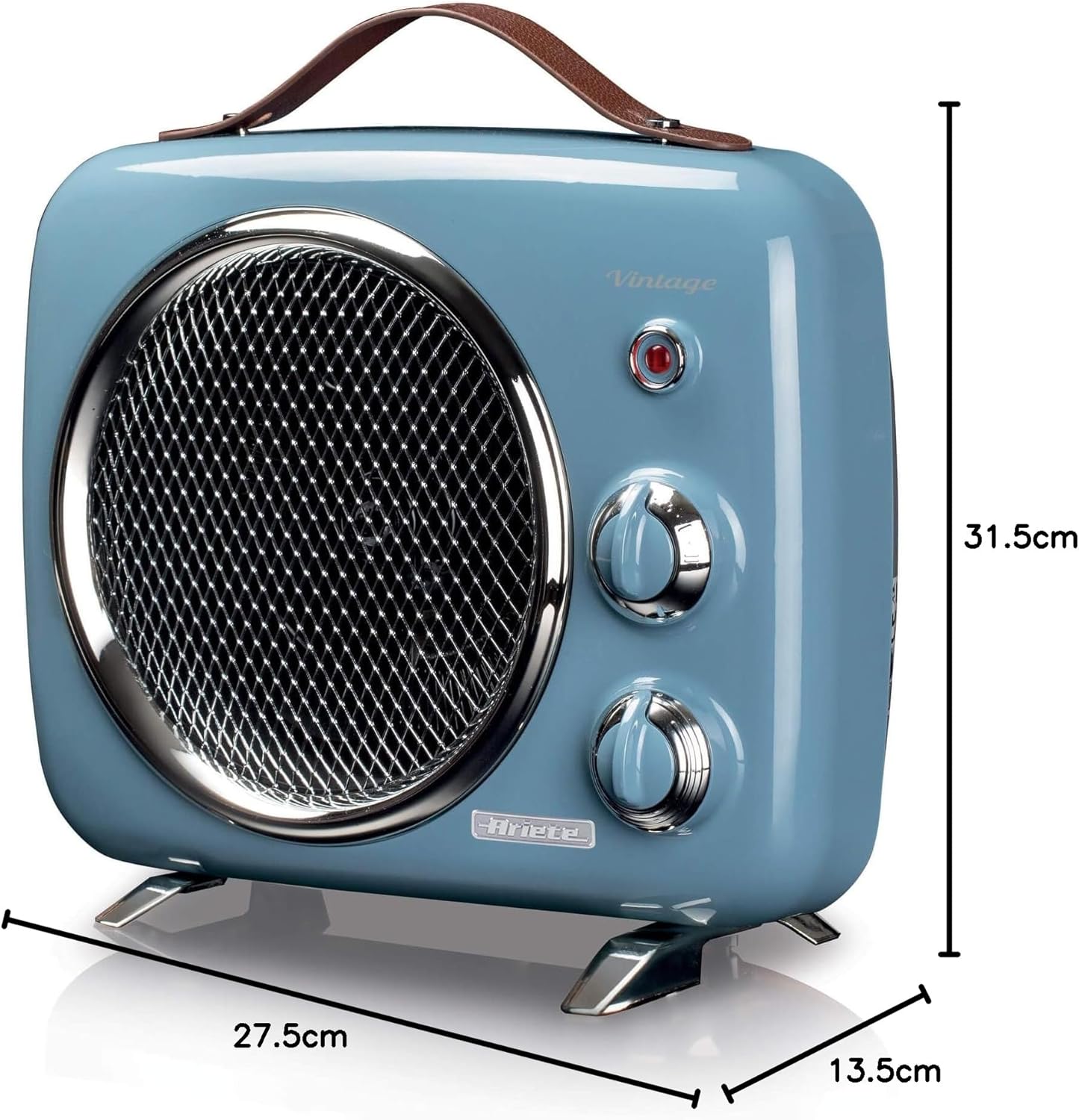 Ariete 808 Vintage Heizlüfter – 2000W – Kalt/Warm – Thermostat OVP – Light Blue