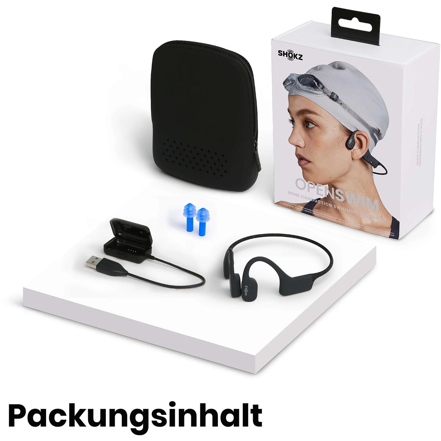 Shokz OpenSwim – Wasserdichte Knochenschall-Kopfhörer mit MP3