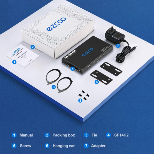 EZCOO 4K60 HDMI Splitter 1 In 4 Out 4K Dolby Vision HDR – Skalierbare Ausgänge