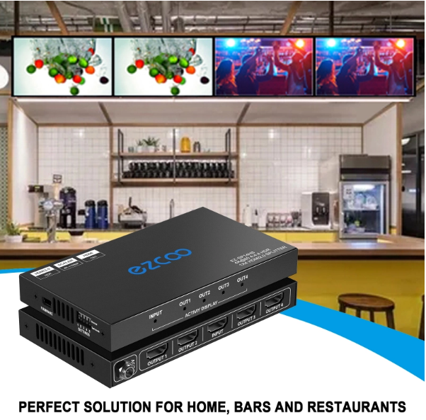 EZCOO 4K60 HDMI Splitter 1 In 4 Out 4K Dolby Vision HDR – Skalierbare Ausgänge