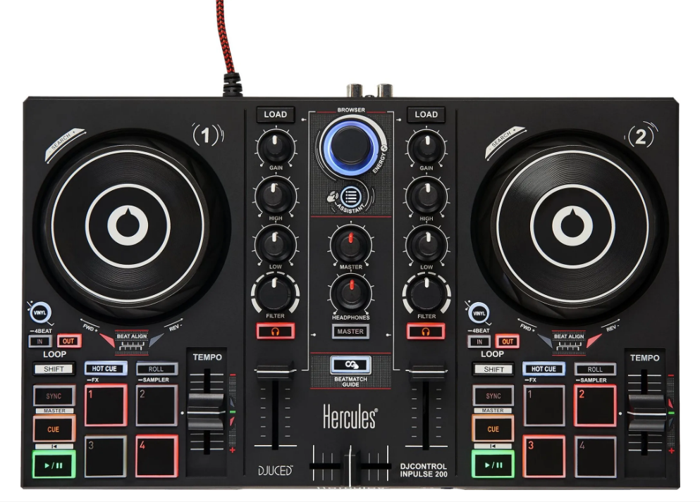 Hercules DJControl Inpulse 200 – USB DJ-Controller (4780882) – Schwarz