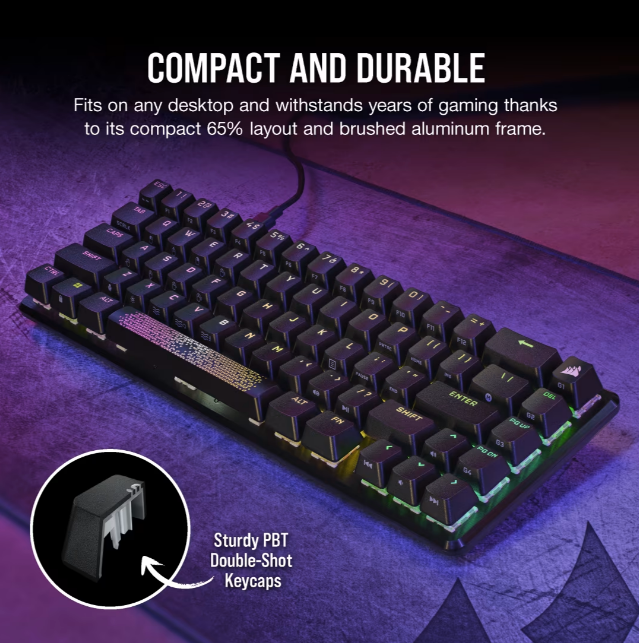 Corsair K65 Pro Mini – 65 % Gaming-Tastatur – OPX Switches – QWERTY US