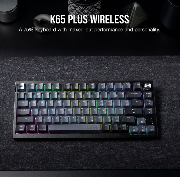 Corsair K65 Plus Wireless – Mechanische Gaming-Tastatur – QWERTY US