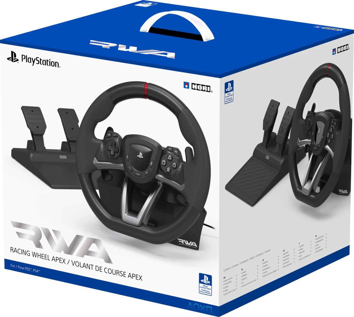 HORI Racing Wheel Apex – Gaming-Lenkrad mit Pedalen – PS5, PS4, PC