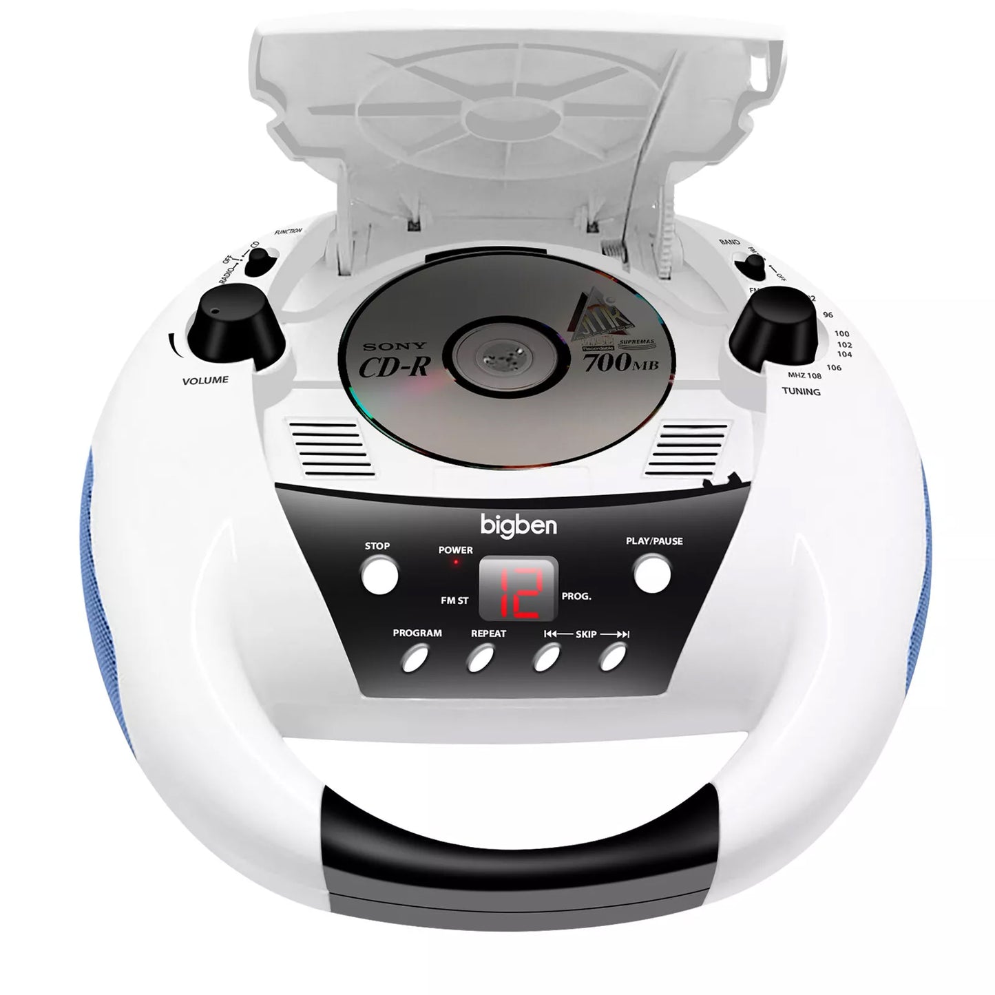 Bigben Tragbarer CD-Player Kids Einhorn – Weiß – Mit Mikrofon