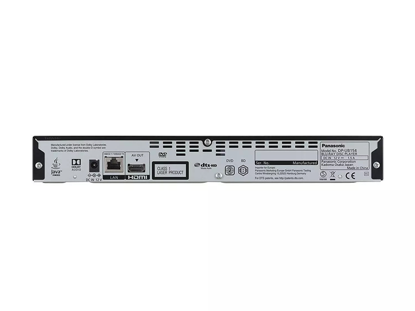 Panasonic DP-UB154EG-K – 4K UHD Blu-ray Player – HDR10 – Schwarz