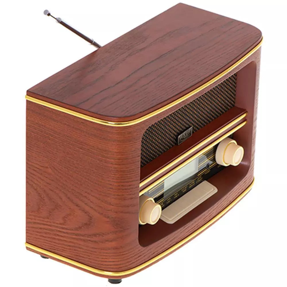 Adler AD 1187 Retro Radio – Bluetooth – Holzoptik – USB & AUX – LCD-Anzeige