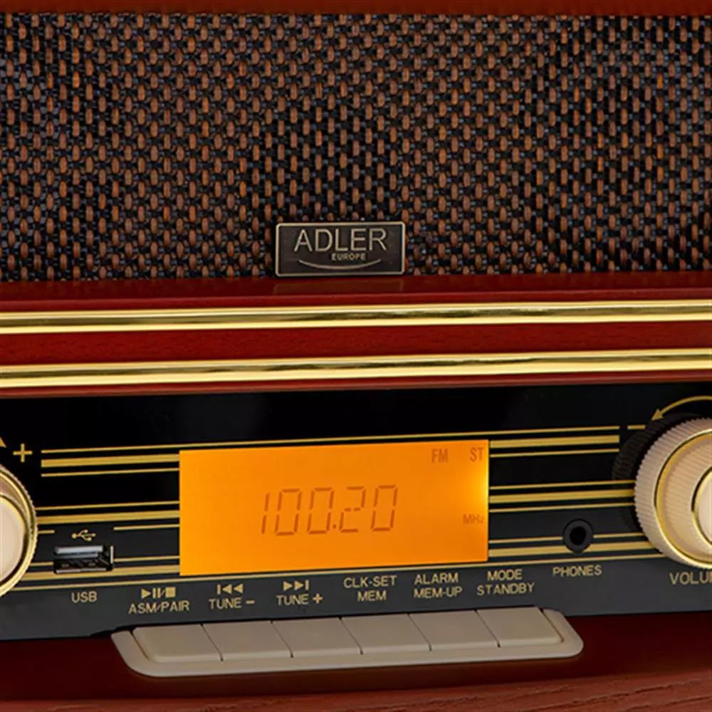 Adler AD 1187 Retro Radio – Bluetooth – Holzoptik – USB & AUX – LCD-Anzeige