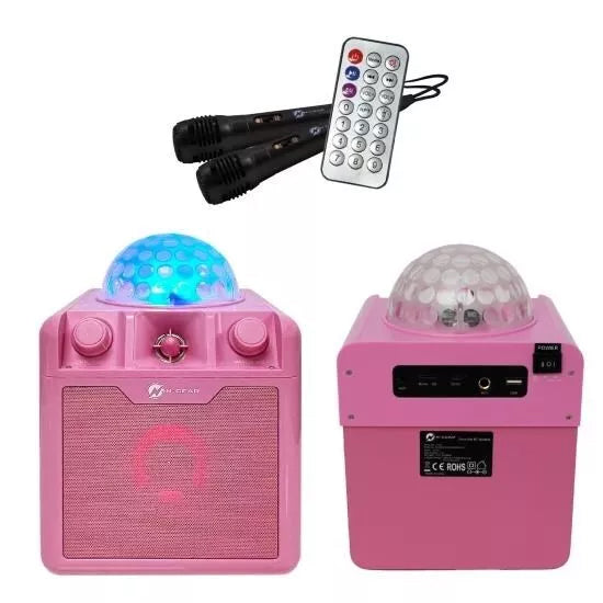 N-GEAR Disco Block 410 Tragbarer Bluetooth Lautsprecher/ 2xMikrofon – Wie Neu