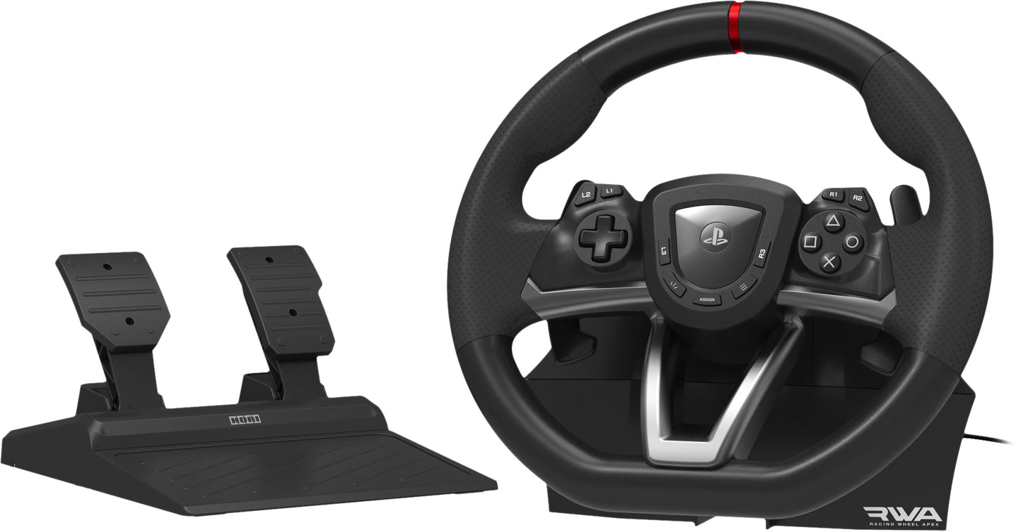 HORI Racing Wheel Apex – Gaming-Lenkrad mit Pedalen – PS5, PS4, PC