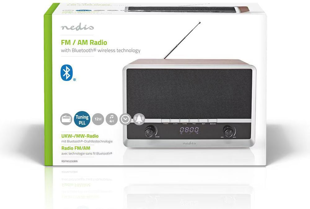 Nedis RDFM5200BN – Retro FM/AM-Radio mit Bluetooth