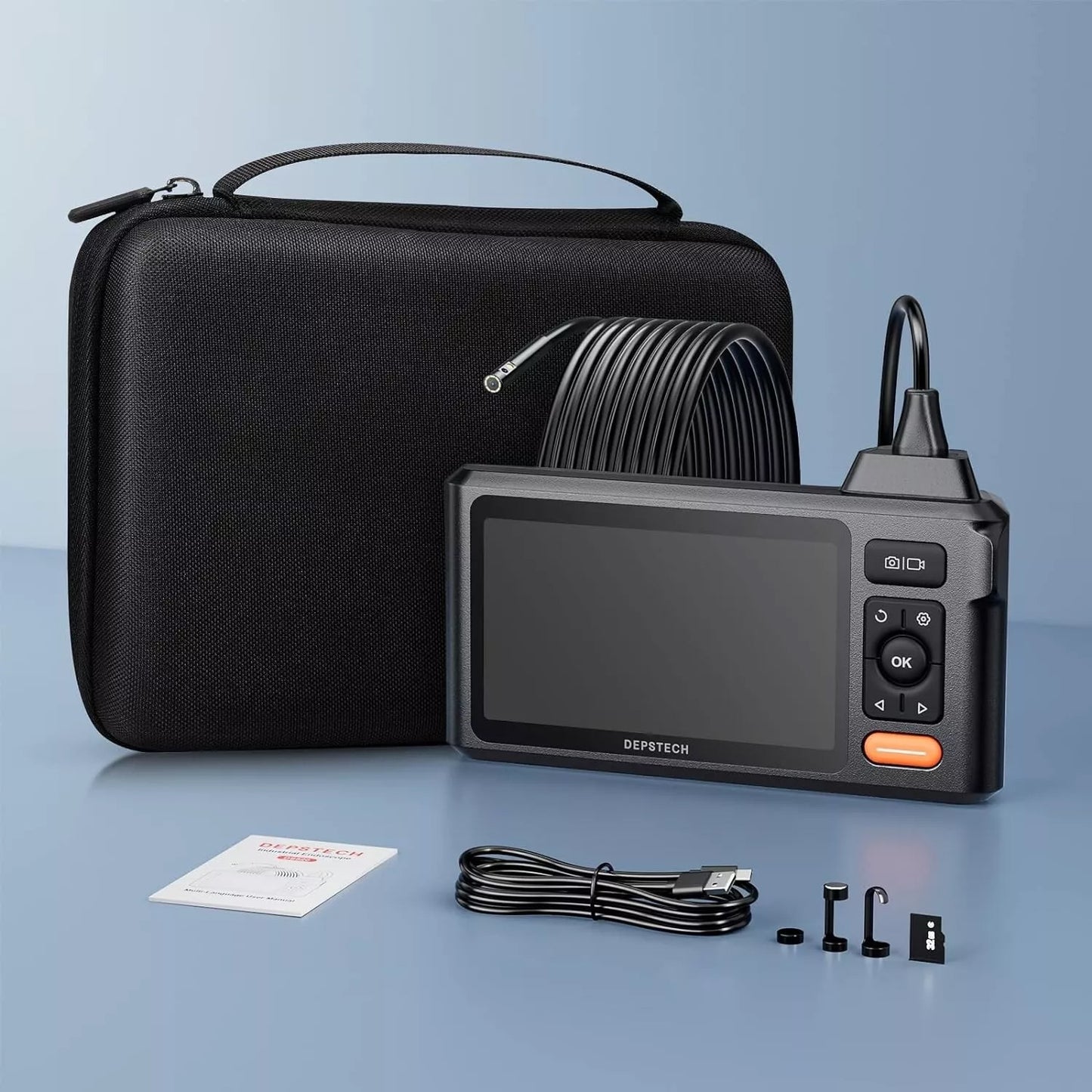 DEPSTECH DS520 Endoskop-Kamera 1080P Dual Lens 5" LCD 5m IP67