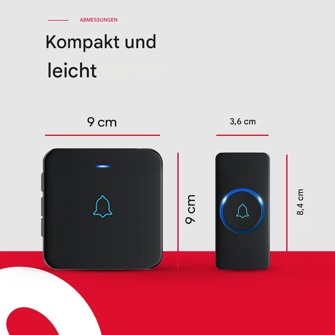 SAVS Funk-Türklingel – 2 Empfänger – 400 m Reichweite (OVP beschädigt)