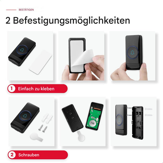 SAVS Funk-Türklingel – 2 Empfänger – 400 m Reichweite (OVP beschädigt)