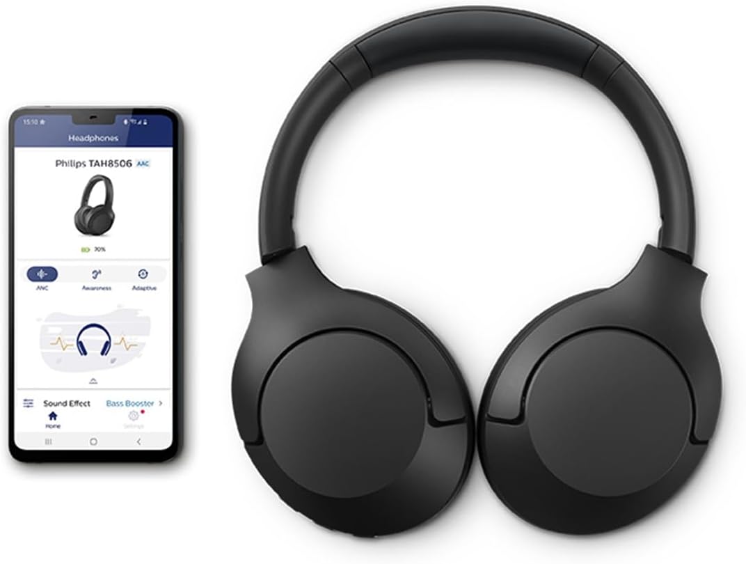 PHILIPS TAH8506BK/00 – Wireless Over-Ear Kopfhörer mit ANC Pro