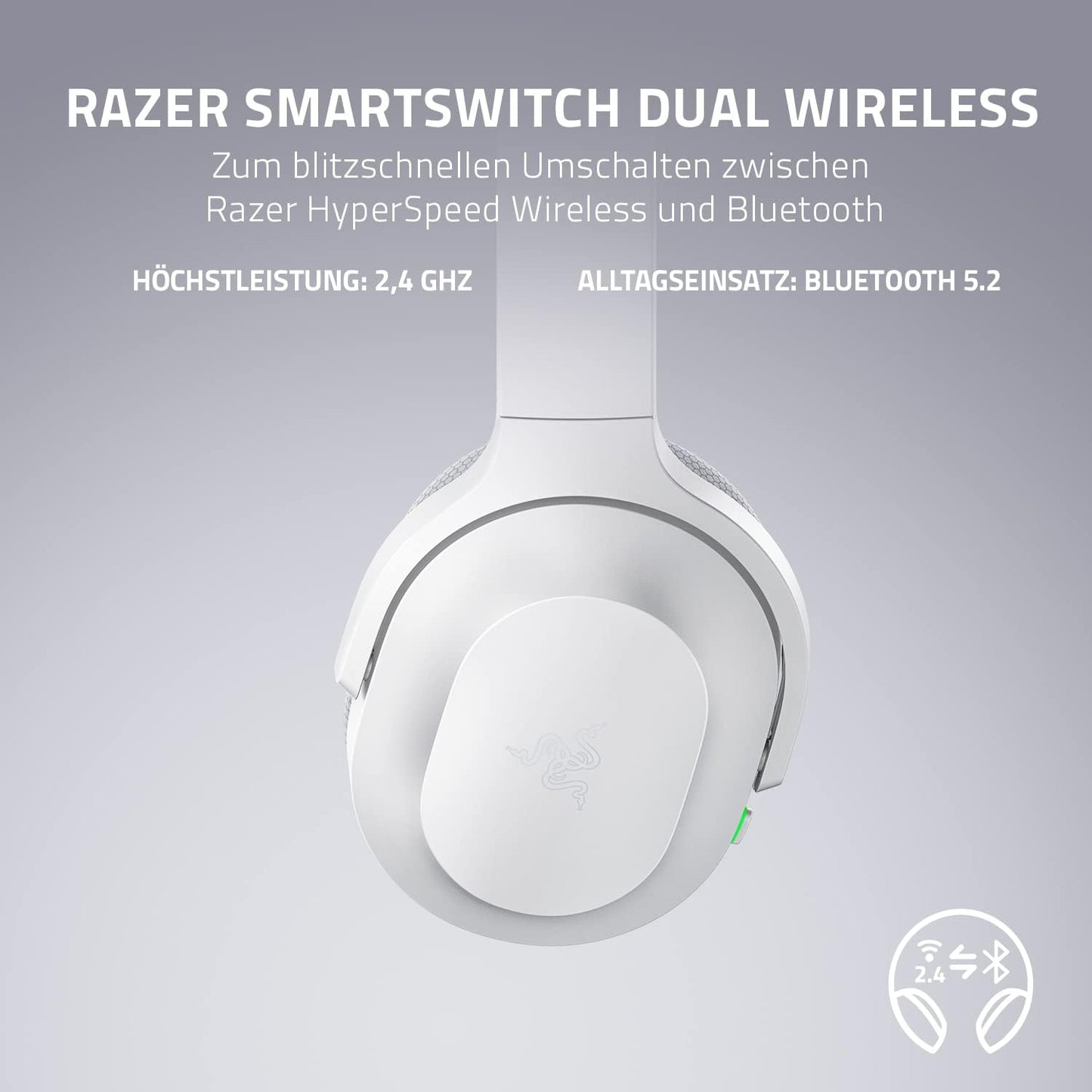 Razer Barracuda Mercury – Wireless Gaming Headset | Dual Wireless, 40h Akku
