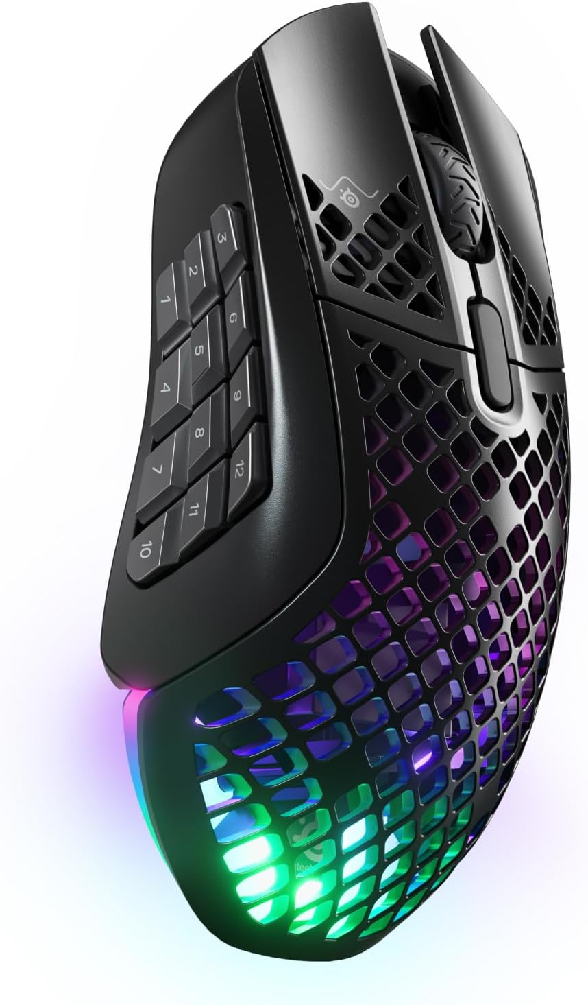 SteelSeries Aerox 9 Wireless – RGB Gaming-Maus – Schwarz