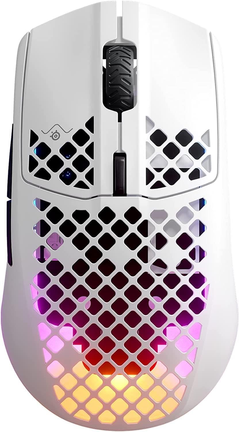 SteelSeries Aerox 3 Wireless – RGB Gaming-Maus – Snow Weiß