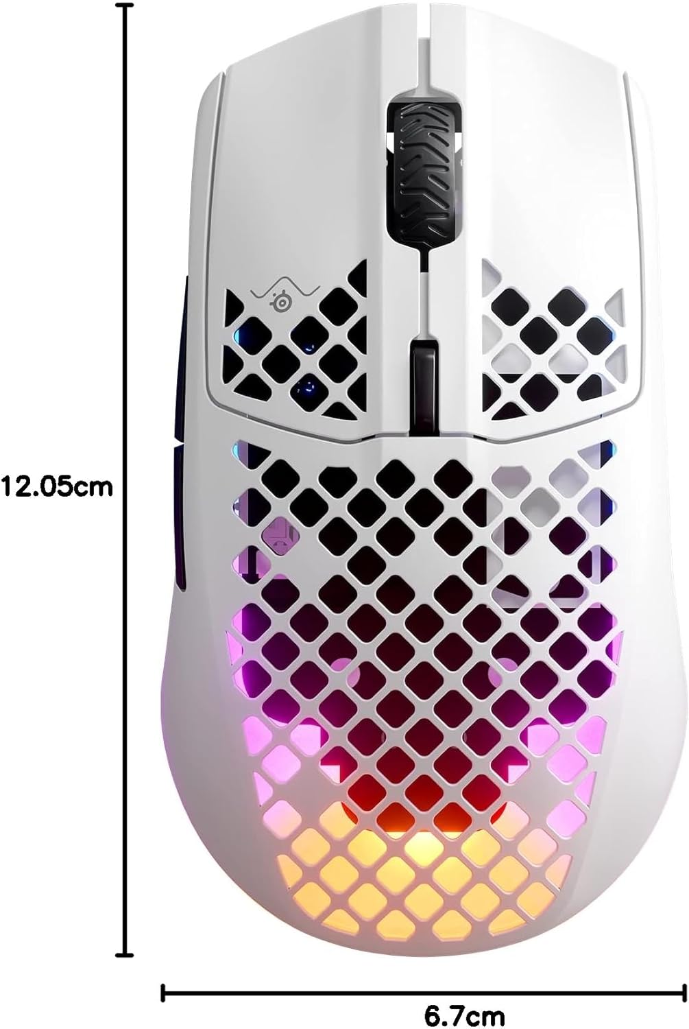 SteelSeries Aerox 3 Wireless – RGB Gaming-Maus – Snow Weiß