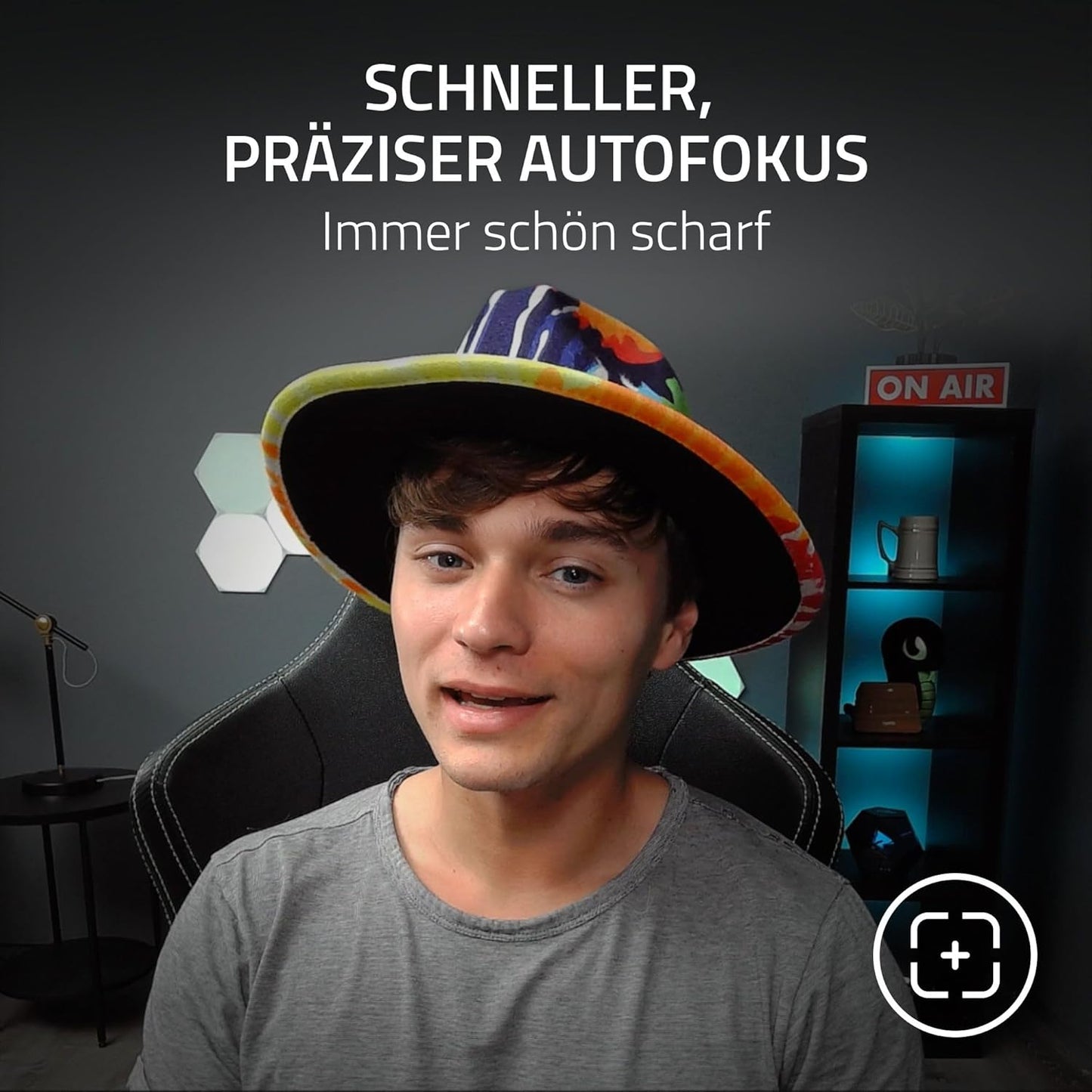 Razer Kiyo – HD Streaming-Webcam mit Ringlicht – 720p 60FPS
