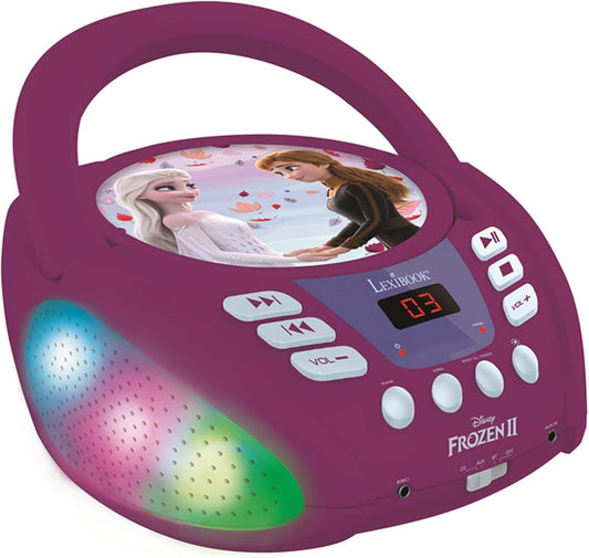 Lexibook RCD109FZ Bluetooth CD-Player – Frozen Die Eiskönigin Kinder Musikplayer