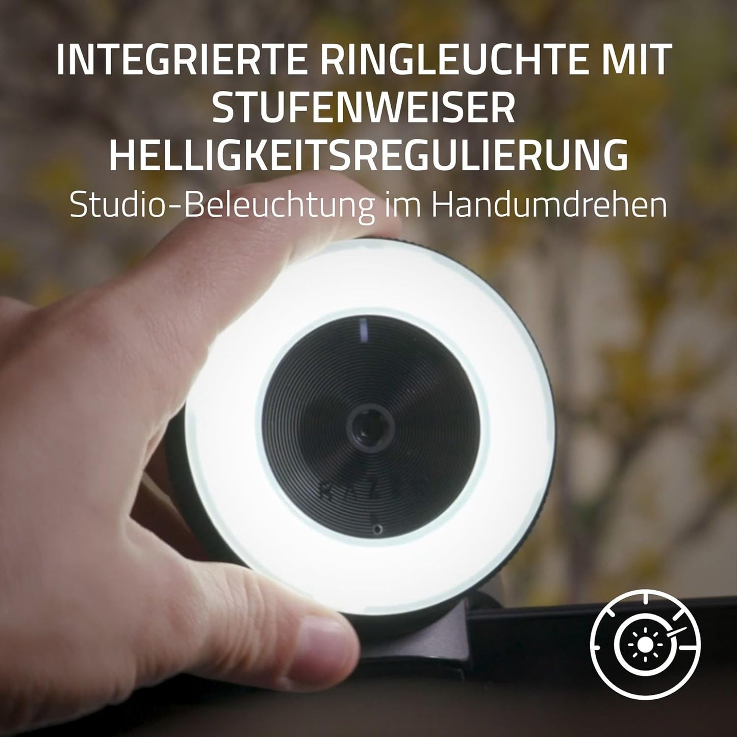 Razer Kiyo – HD Streaming-Webcam mit Ringlicht – 720p 60FPS