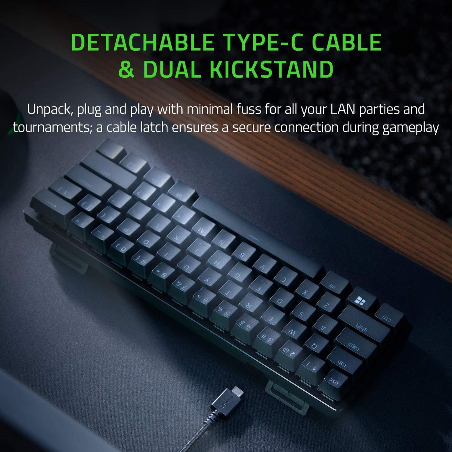 Razer Huntsman Mini V2 – 60 % Gaming-Tastatur mit optischen Switches – Schwarz