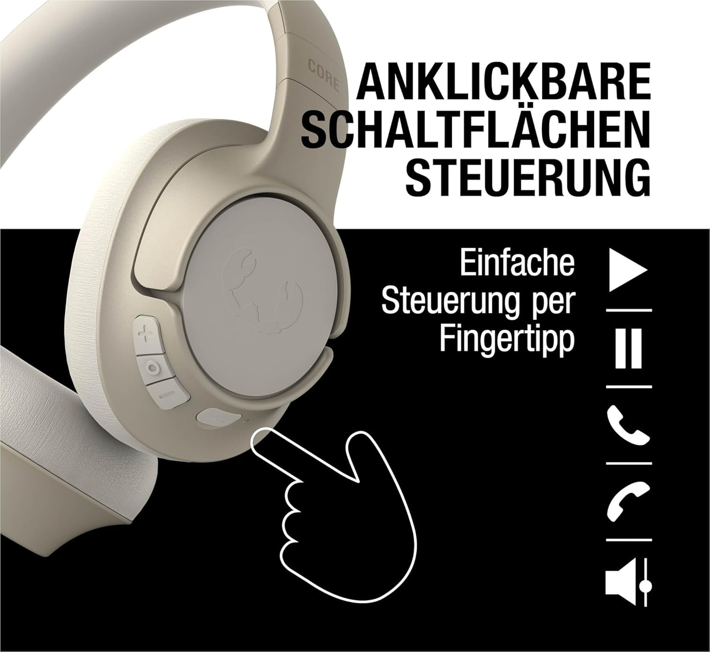 Fresh 'n Rebel Clam Core Bluetooth Over-Ear Kopfhörer – Silky Sand