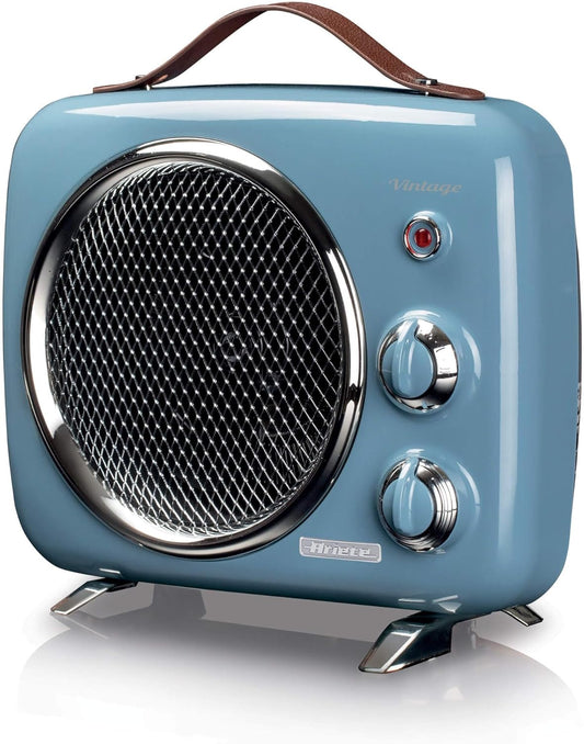 Ariete 808 Vintage Heizlüfter – 2000W – Kalt/Warm – Thermostat OVP – Light Blue