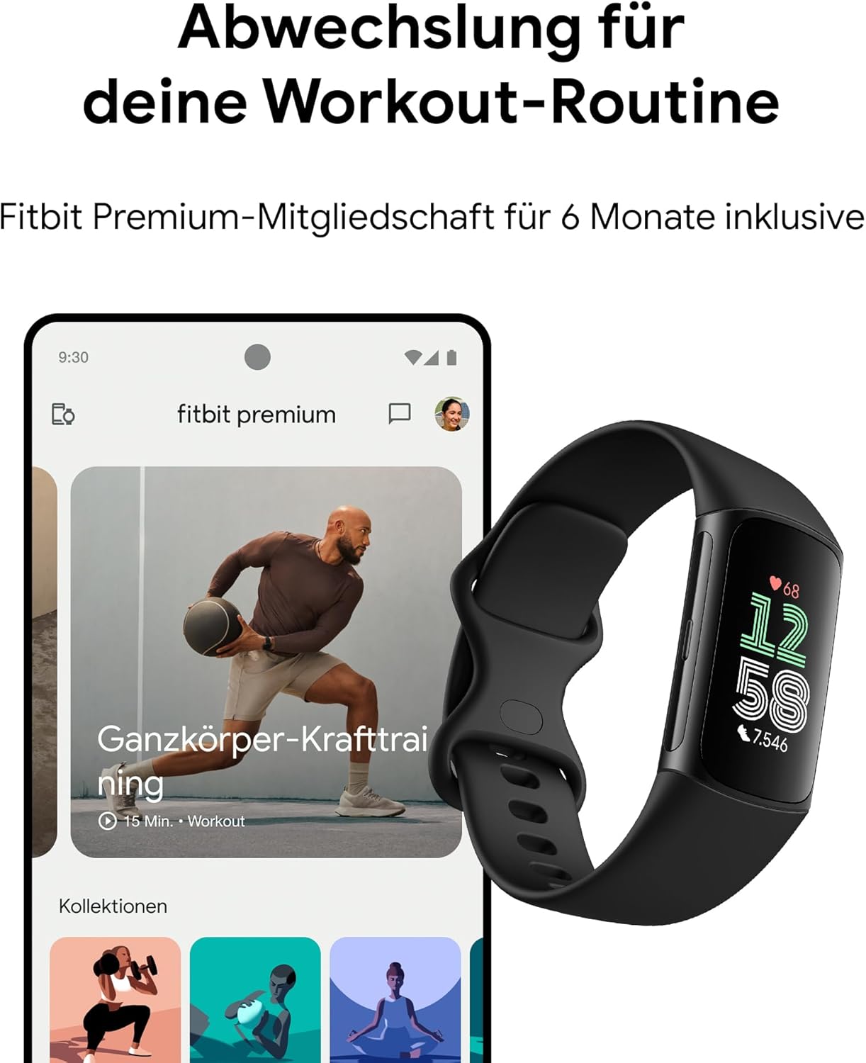 Fitbit Charge 6 – Fitness-Tracker – Obsidian / Schwarz – Gebraucht